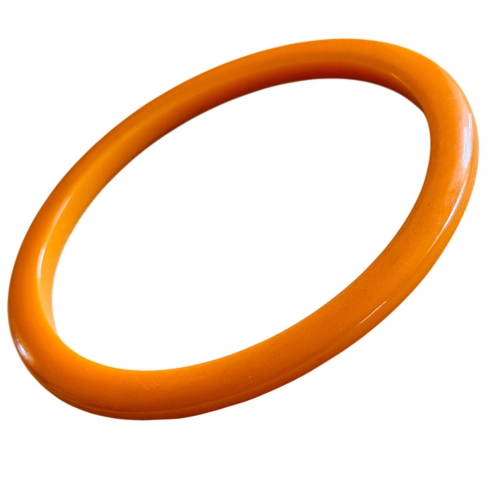 VTG Estate Bakelite Bangle Bracelet Tested Art Deco Orange Slice Retro Authentic